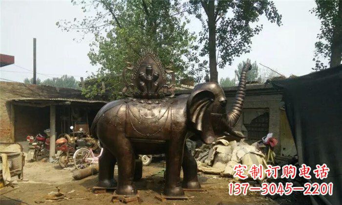 温州铜雕大象平安吉祥公园动物雕塑