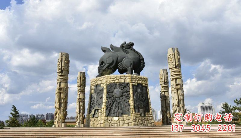 温州铜雕大型骆驼广场动物雕塑