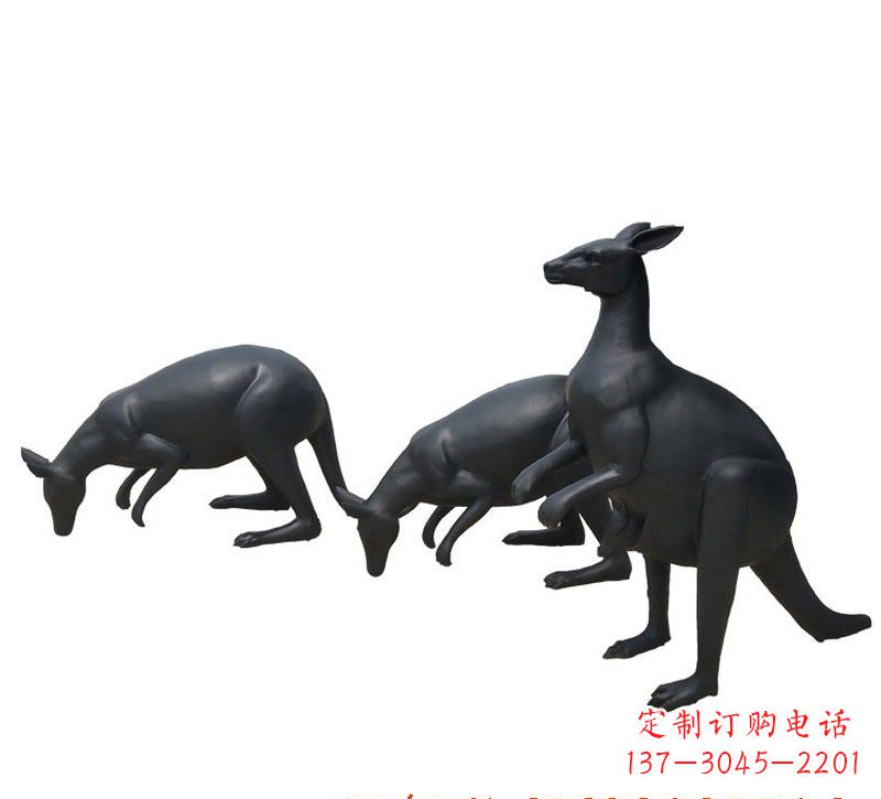 温州铜雕袋鼠雕塑