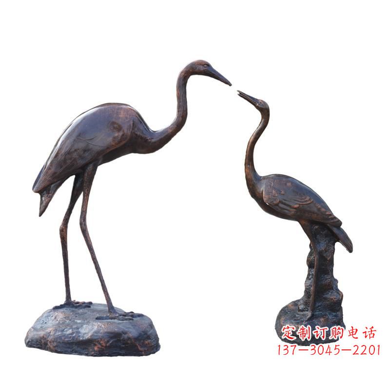 温州铜雕动物仙鹤