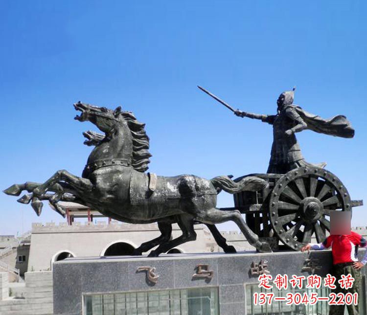 温州铜雕飞马战车