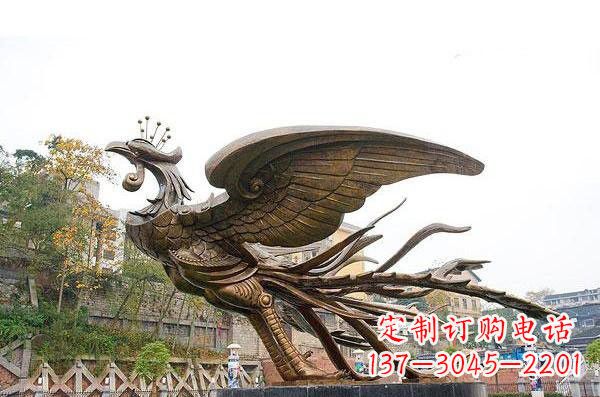 温州铜雕凤凰