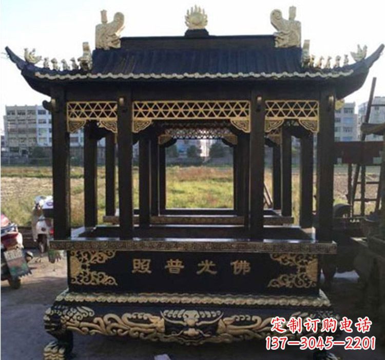 温州铜雕佛光普照香炉