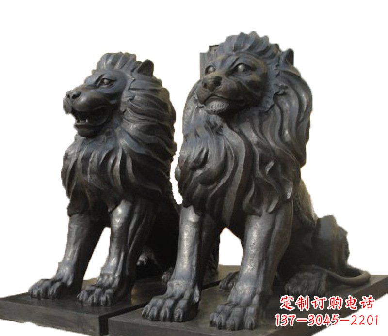 温州铜雕古代神兽狮子雕塑