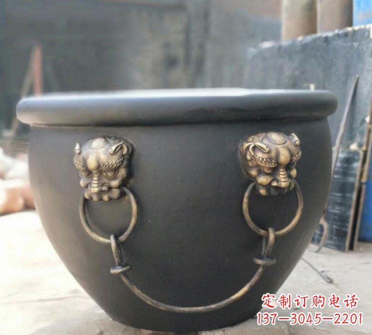 温州铜雕故宫水缸