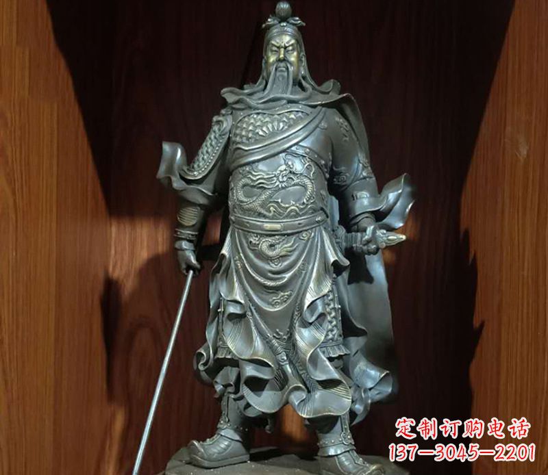 温州铜雕关公人物雕塑