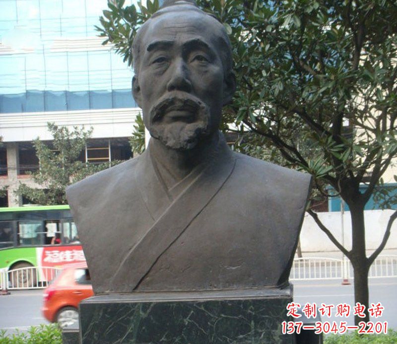 温州铜雕管仲名人雕塑肖像