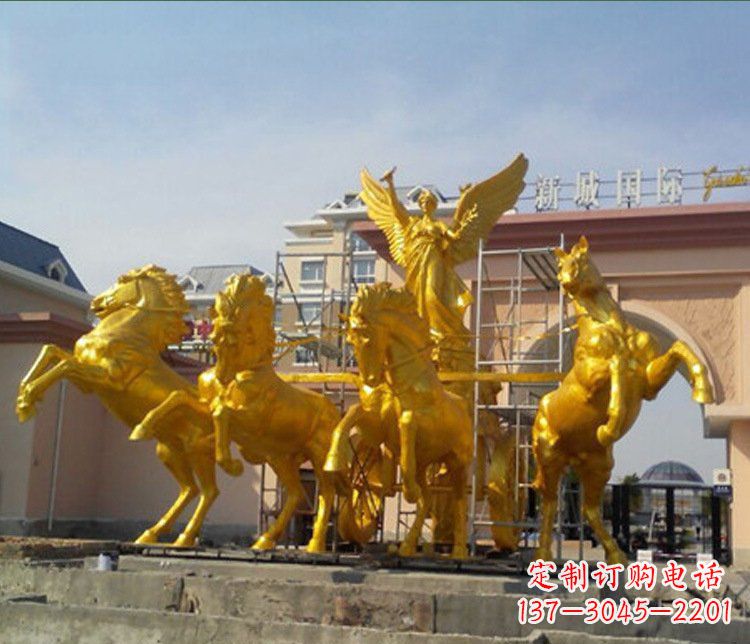 温州铜雕广场阿波罗战马雕塑