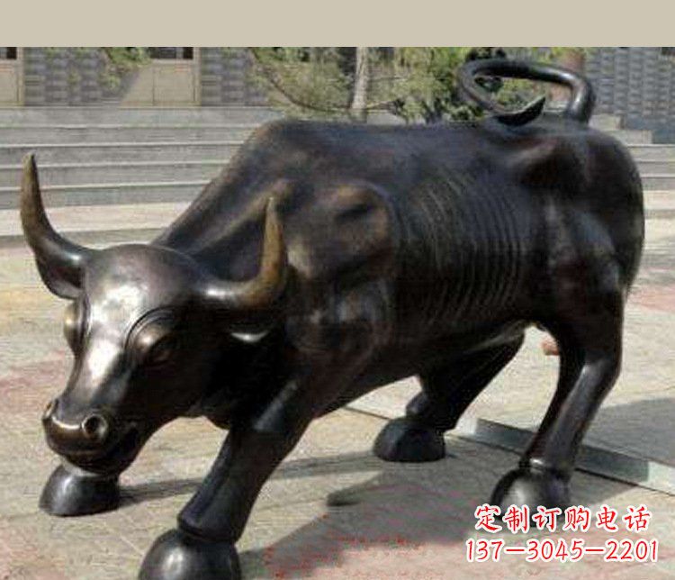 温州铜雕广场华尔街动物牛