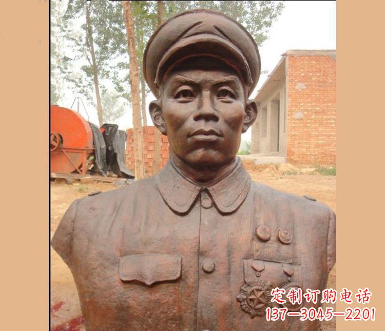 温州铜雕广场军人胸像雕塑
