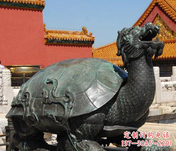 温州铜雕广场龙龟动物雕塑