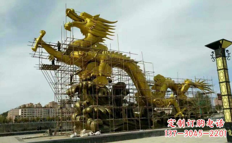 温州铜雕广场神龙景观摆件