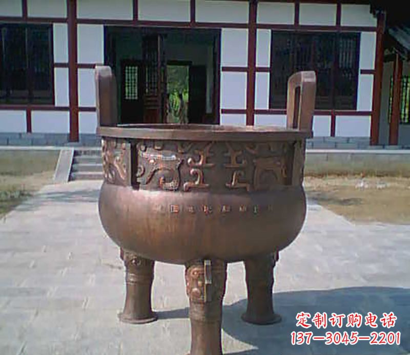 温州铜雕广场圆形香炉