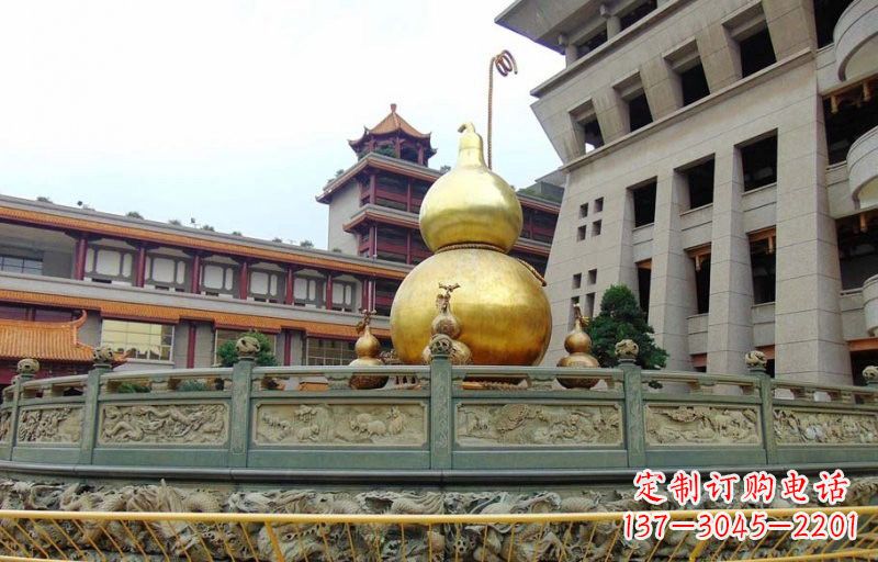 温州铜雕葫芦公园景观雕塑