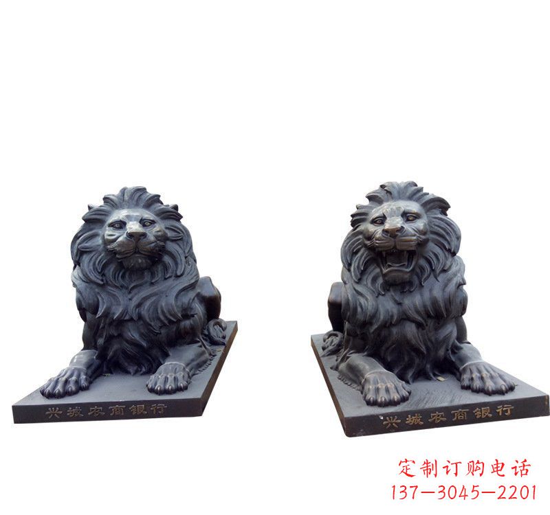 温州铜雕汇丰狮子 (2)