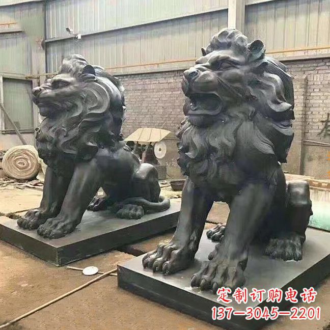 温州铜雕汇丰狮子