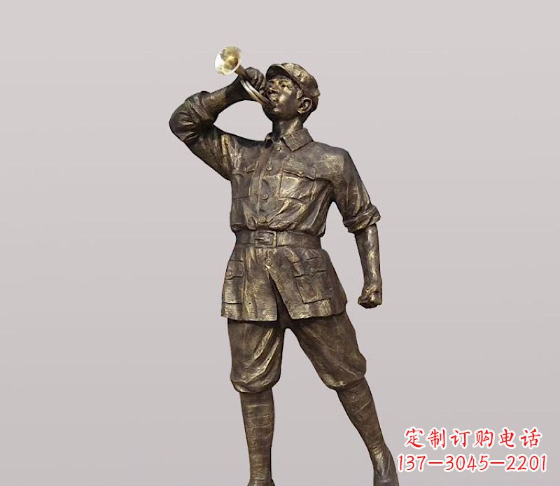 温州铜雕解放军战士