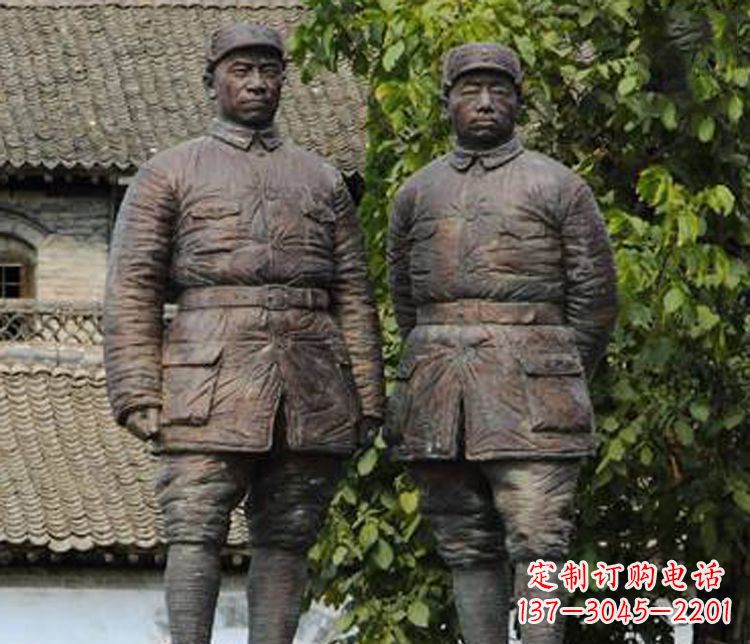 温州铜雕解放军战士人物雕塑