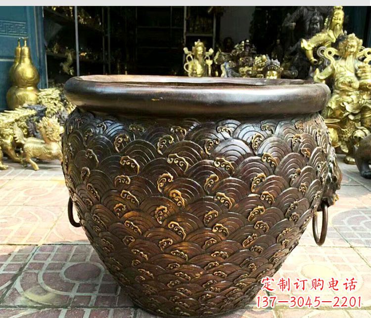 温州铜雕景观花盆