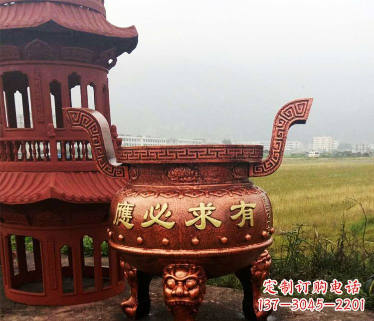 温州铜雕景观香炉
