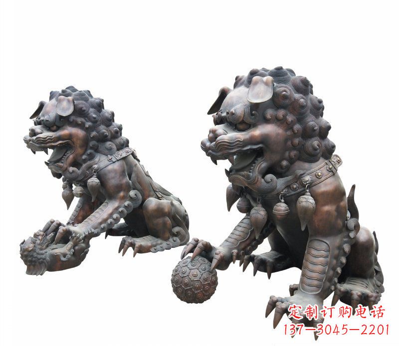 温州铜雕酒店镇宅招财麒麟雕塑