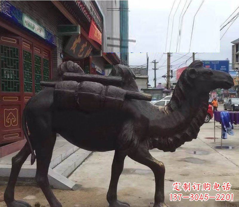 温州铜雕骆驼公园动物雕塑