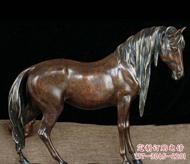 温州铜雕马公园动物摆件
