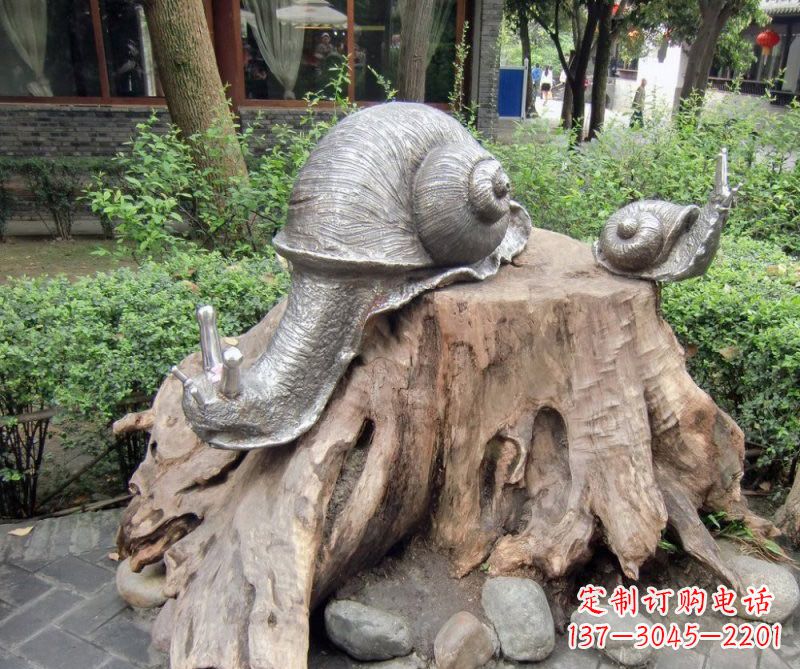 温州铜雕母子蜗牛