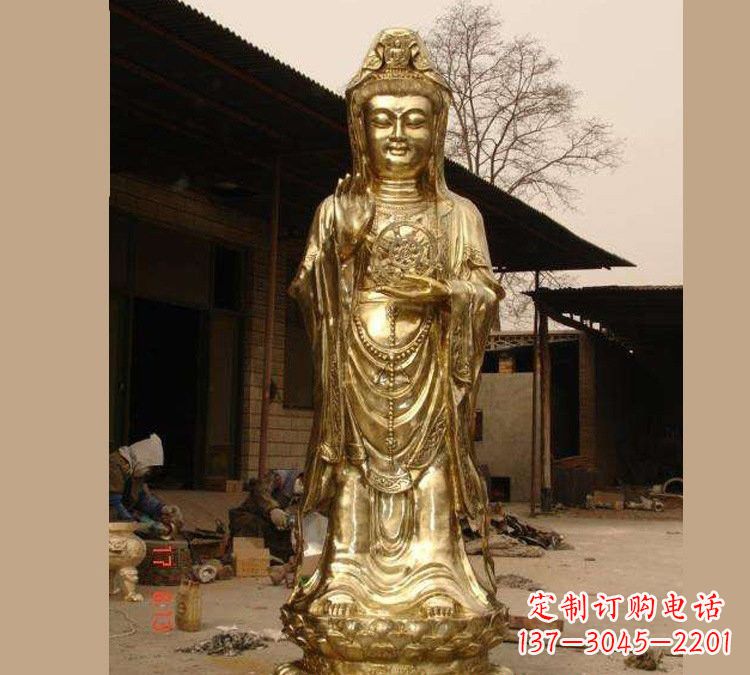 温州铜雕南海观音