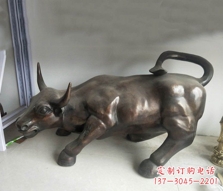 温州铜雕牛广场动物景观摆件