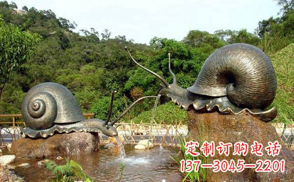 温州铜雕喷水蜗牛
