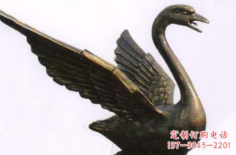 温州铜雕喷水天鹅公园动物雕塑