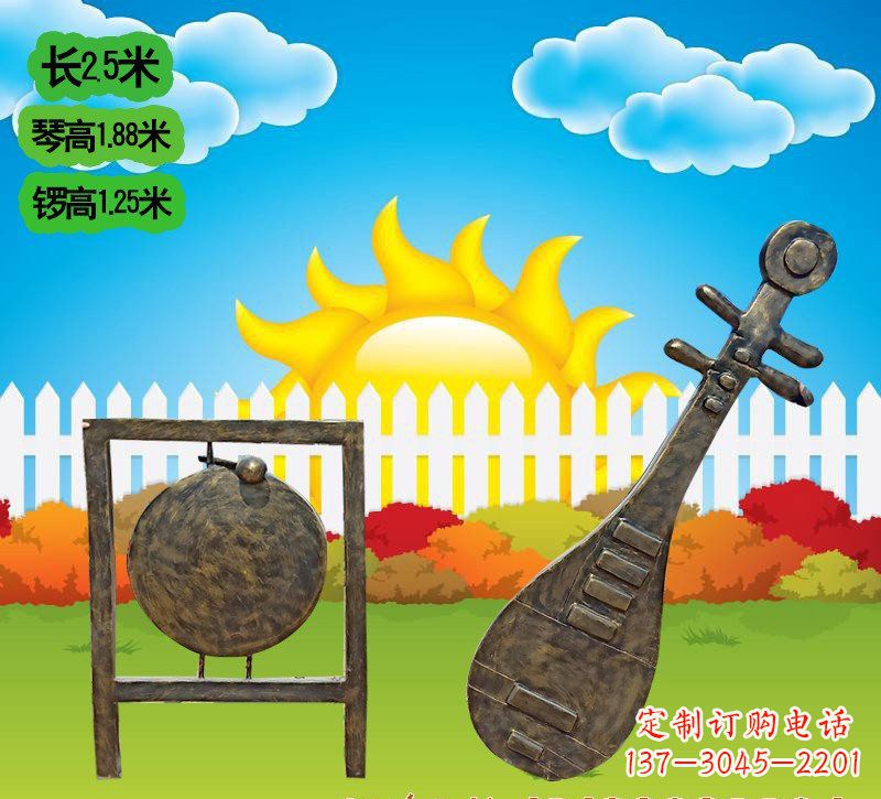 温州铜雕琵琶雕塑