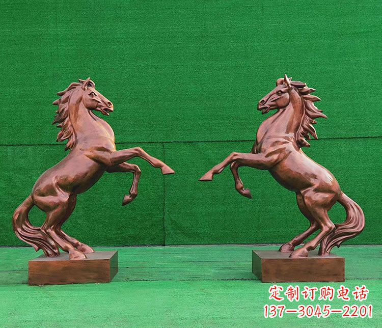 温州铜雕企业马到成功立马