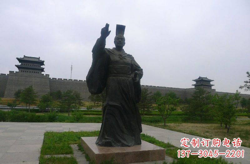 温州铜雕秦始皇古代名人雕塑