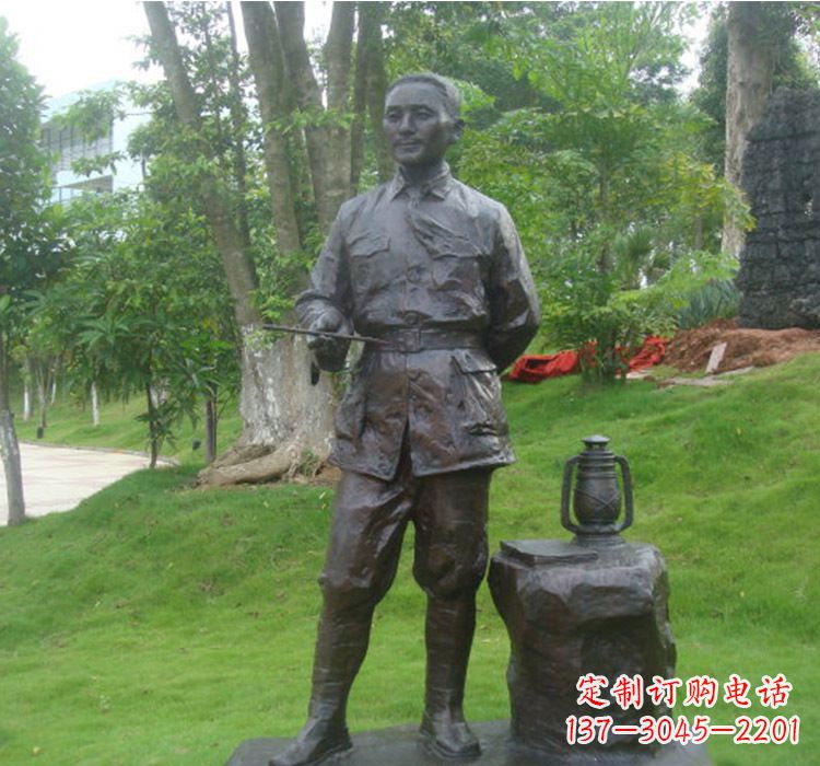 温州铜雕青年时期邓小平