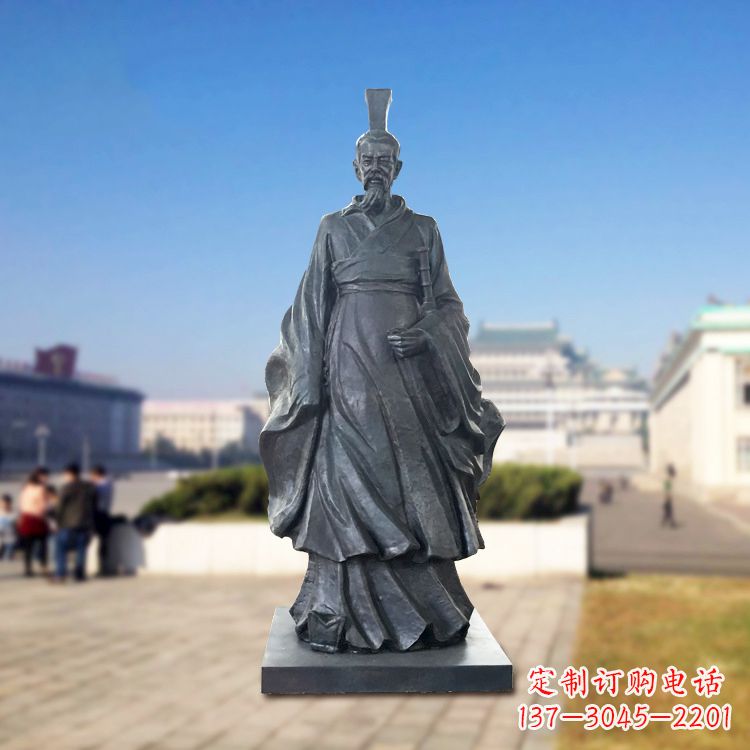温州铜雕屈原塑像