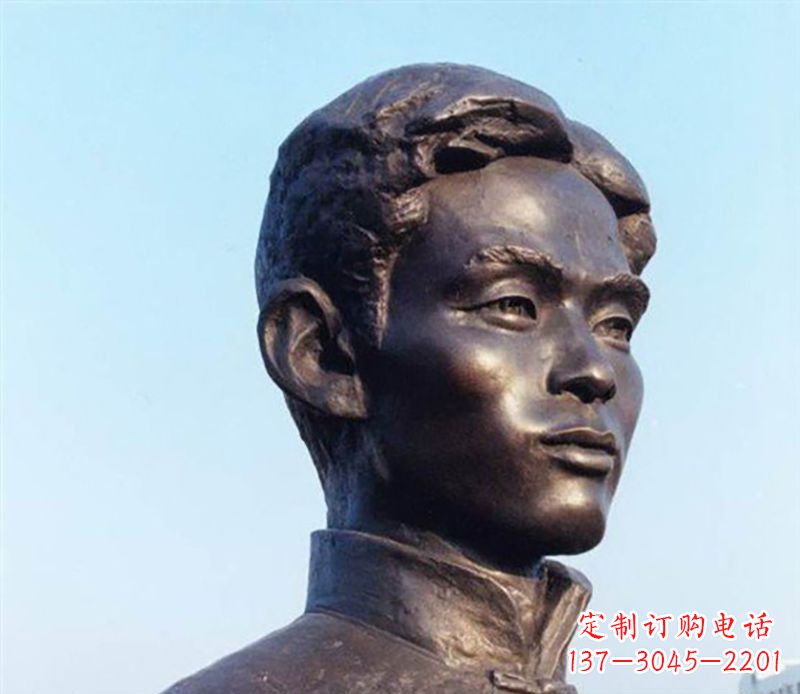 温州铜雕人物头像