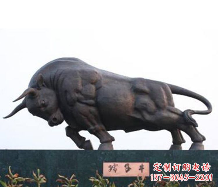 温州铜雕孺子牛动物雕塑