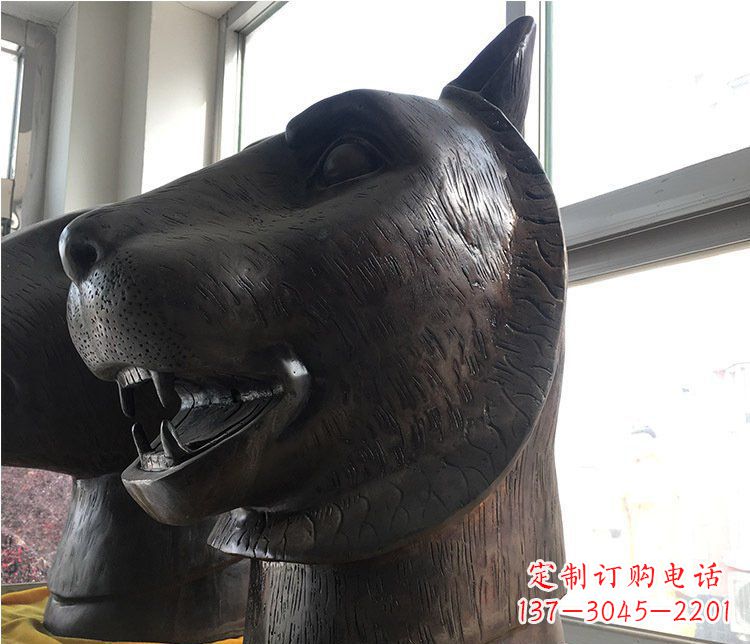 温州铜雕生肖动物头像雕塑摆件