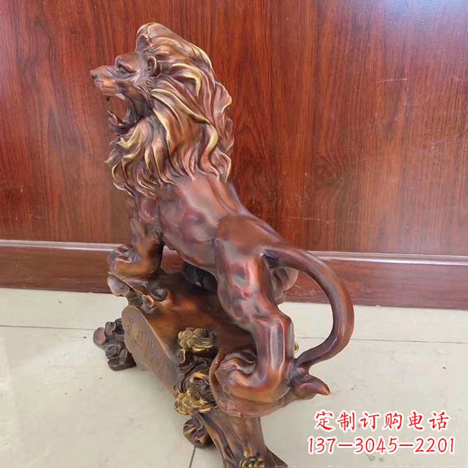 温州铜雕狮子动物雕塑摆件