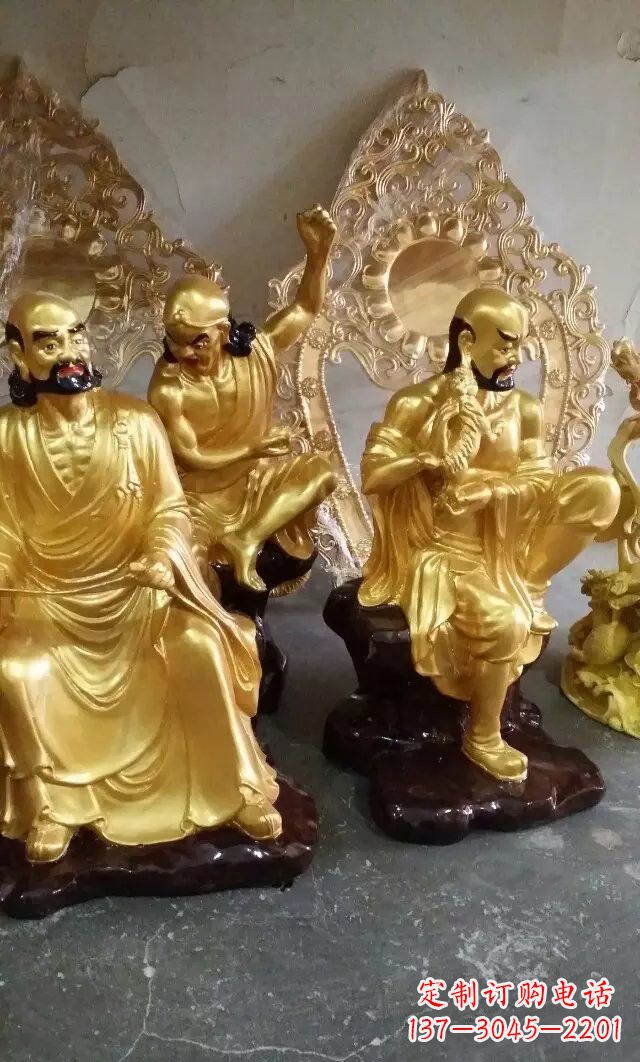 温州铜雕十八罗汉