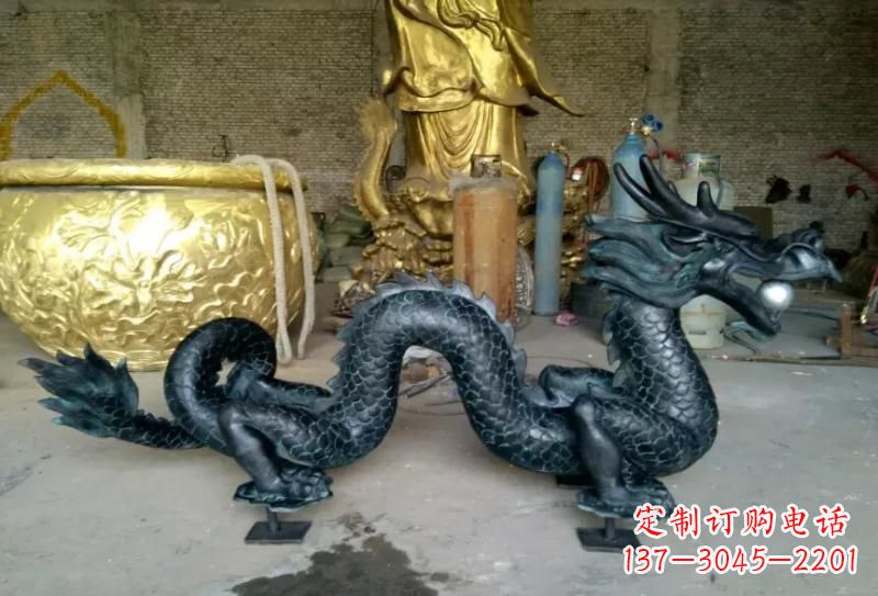 温州铜雕双龙戏珠222