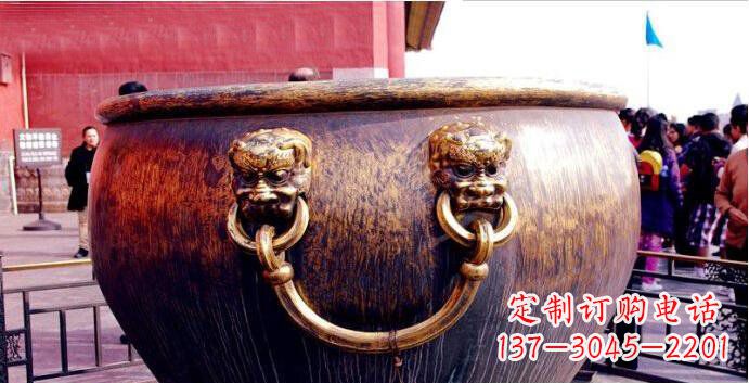 温州铜雕水缸寺庙景观雕塑