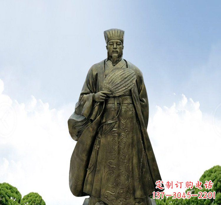 温州铜雕伟人诸葛亮古代历史人物