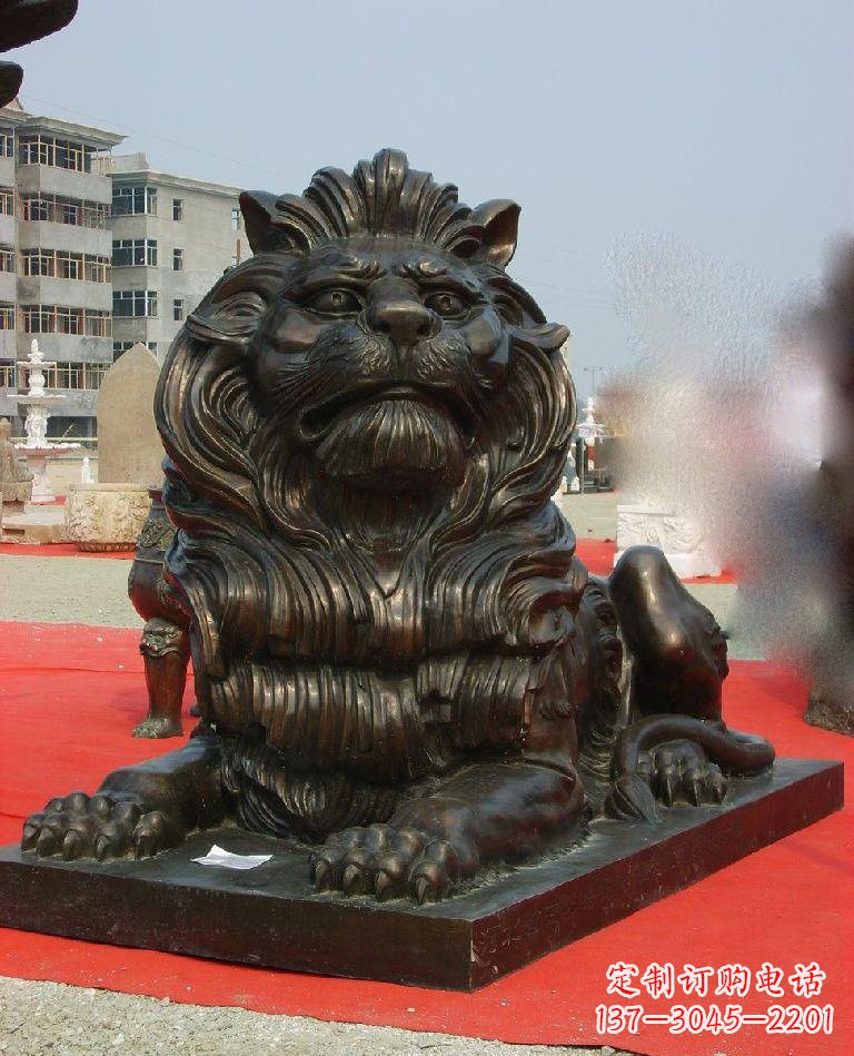 温州铜雕西洋狮子222