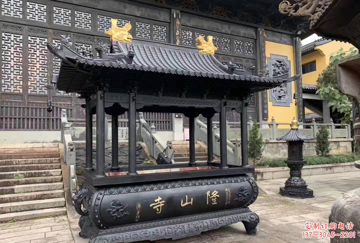 温州铜雕香炉寺庙景观户外摆件