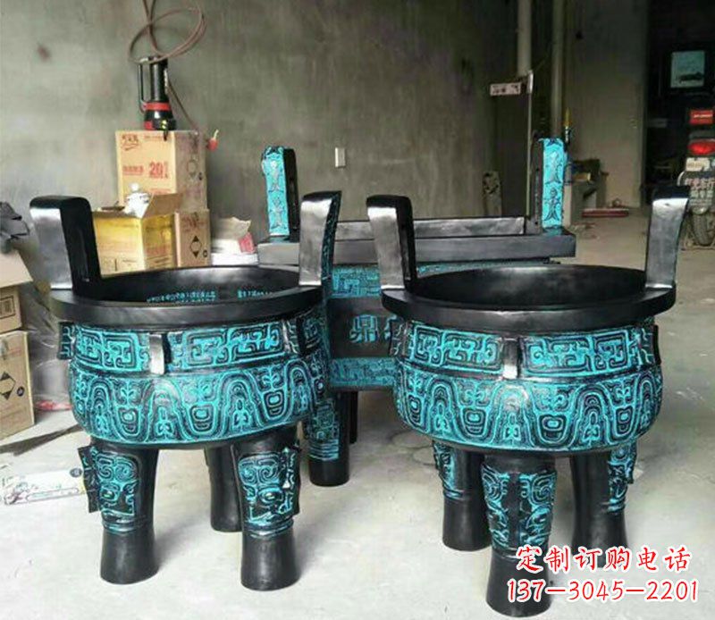 温州铜雕香炉寺庙香炉雕塑