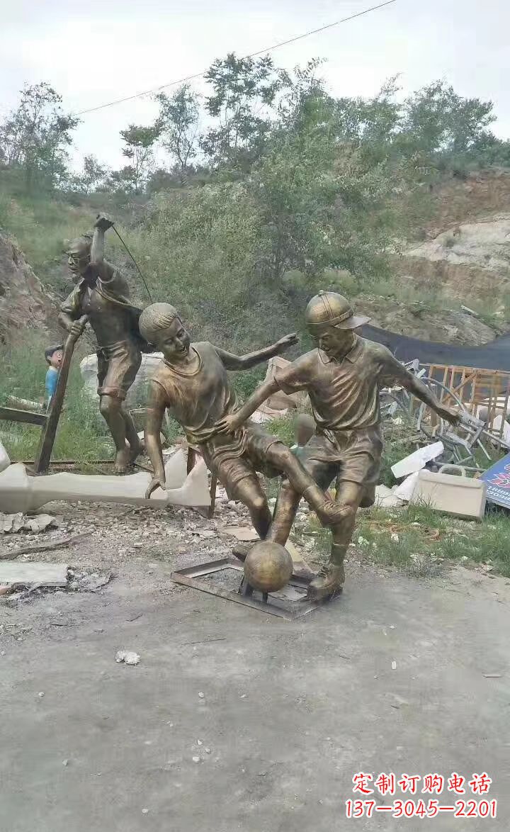 温州铜雕小孩童趣人物雕塑