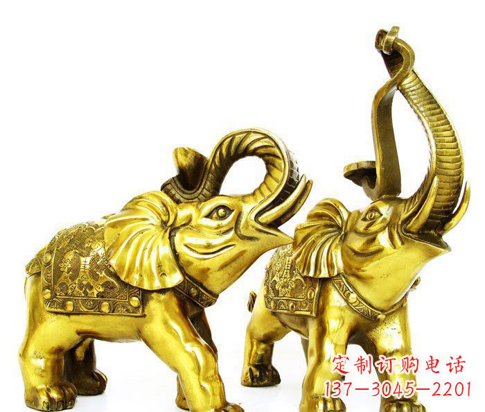 温州铜雕小象公园动物雕塑